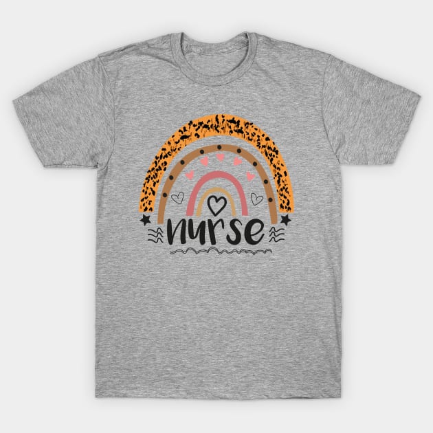 International Nurses Day Rainbow Leopard printable Gift 2021 T-Shirt by JustBeH